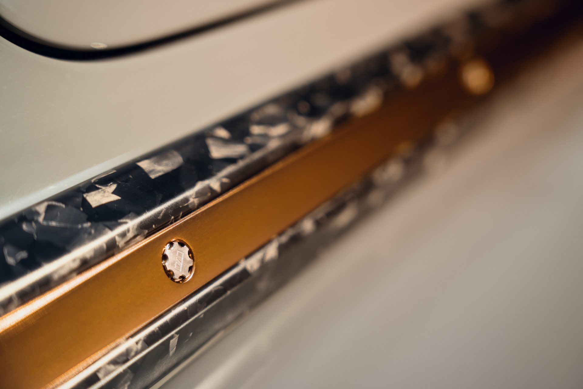 Gold and carbon trim on the IMSA Precision 822