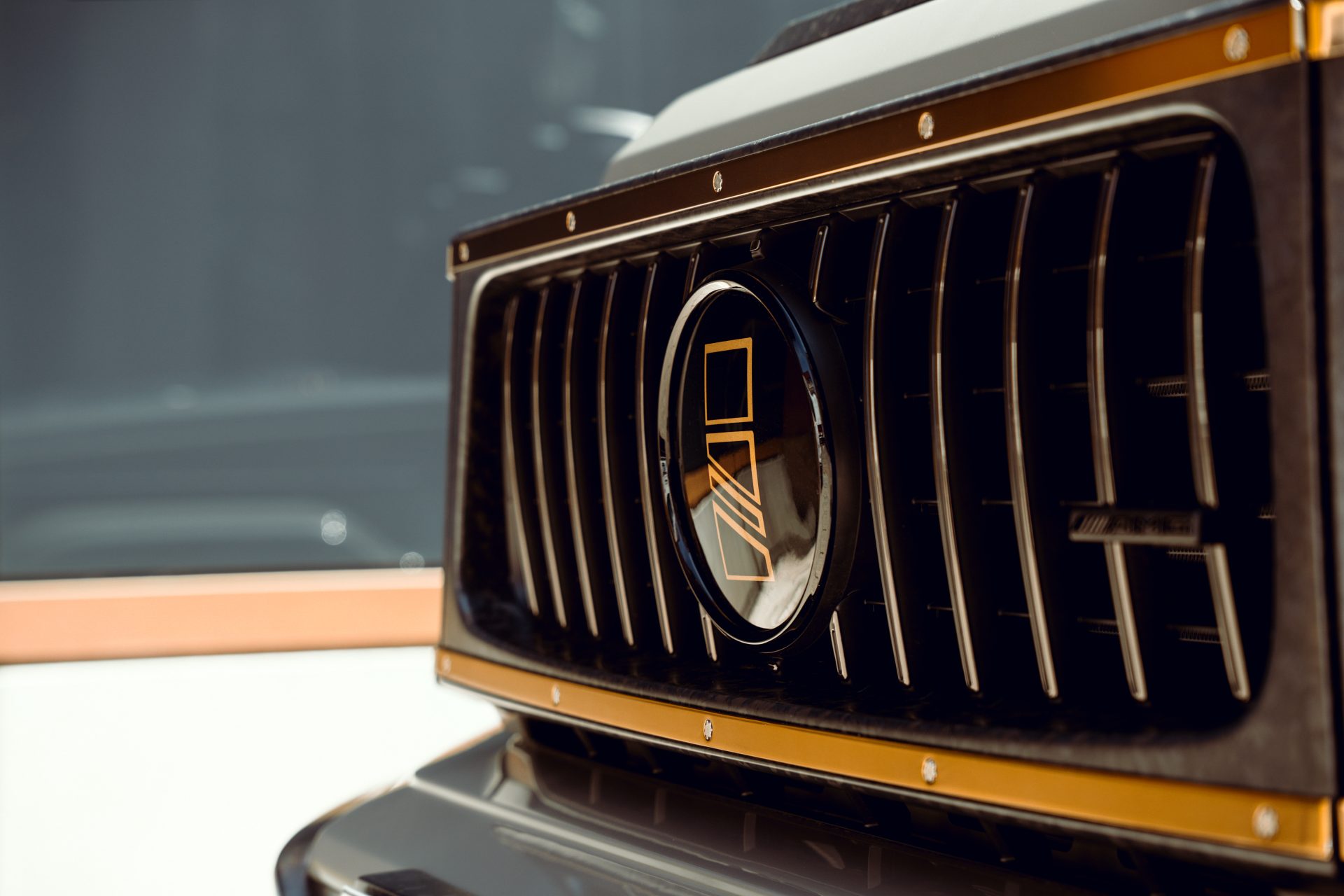 Close-up of the IMSA Precision 822 grille emblem